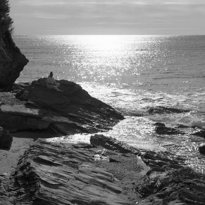 Méditation en noir et blanc